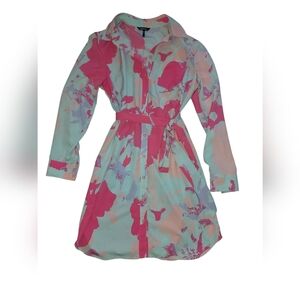 Daisy Fuentes Pink and Blue Dress with Vibrant Design